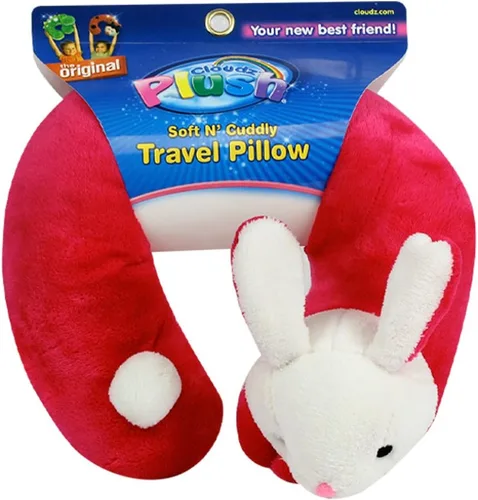 Miniatura 10 de Cloudz Almohada de cuello de viaje en avión súper suave y suave para niños, mantiene a los niños cómodos y apoyados con un amigo mientras viajan