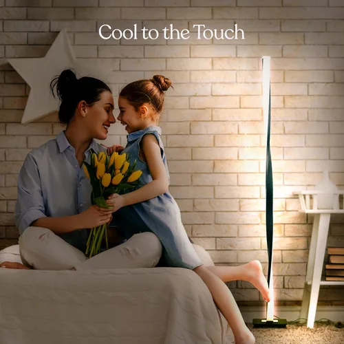 Miniatura 6 de Brightech Helix - Lámpara de pie LED moderna que cambia de color, lámpara de pie de 48 pulgadas de alto con gradiente de color RGB y poste
