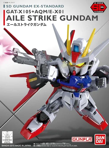 Miniatura 4 de Bandai Hobby SD EX-Standard Aile Strike Gundam Figura de acción