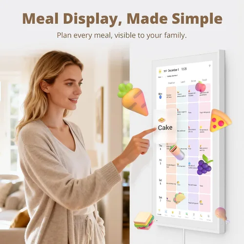 Miniatura 7 de Dragon Touch Calendario digital de 21.5 pulgadas, pantalla táctil, calendario electrónico de pared, tabla de tareas para planificador familiar