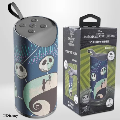 Miniatura 7 de Disney Tim Burton's The Nightmare Before Christmas Altavoz Bluetooth - Altavoz inalámbrico a prueba de salpicaduras Jack y Sally con 3 horas