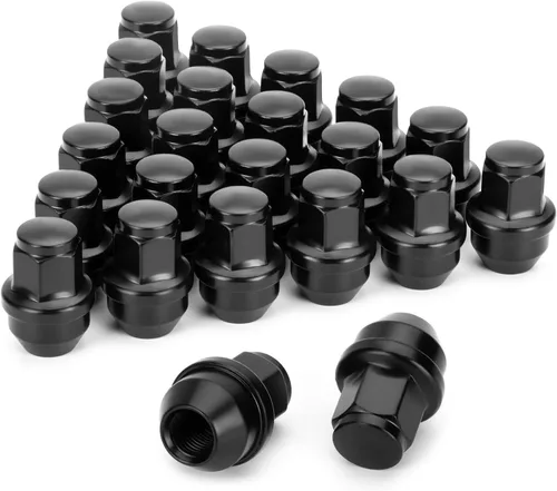 Tuercas de llanta de 14 x 1.5 para Ford F150 2015-2024, diseño sólido de una pieza para F-ord Expedition F-150 Lincoln Navigator en ruedas de Negro