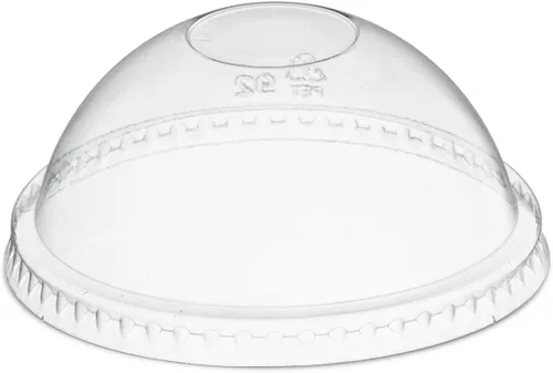 Miniatura 6 de Vasos de postre de plástico transparente de 8 onzas con tapas de cúpula sin agujero, 50 juegos de cuencos desechables para helados, parfait