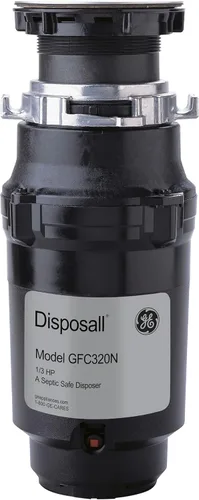General Electric GFC320V - Triturador de desperdicios para alimentos con interruptor a pared, color negro, 1/3 hp