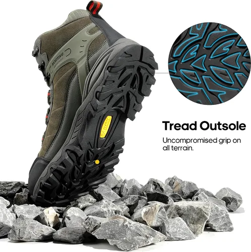 Miniatura 51 de NORTIV 8 - Botas de senderismo impermeables para hombre, zapatos de montañismo ligeros para exteriores