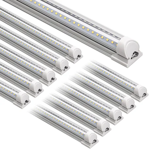 Miniatura 16 de Barrina T8 Luz LED para Taller 4 Pies, 40W 5500LM 5000K, Cubierta Transparente, Luces de Techo para Garaje, Lámpara LED en Forma de V, Luces