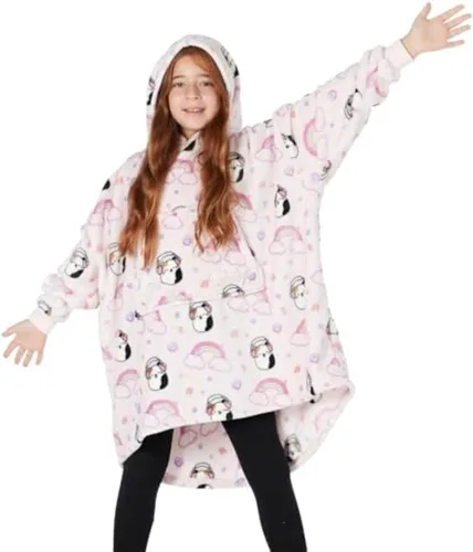 Miniatura 12 de THE COMFY Dream Squishmallows Oversized Wearable Blanket for Women and Kids, Ultrasoft Plush Light Microfiber Blankets