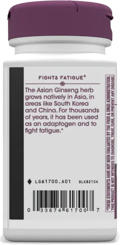 Miniatura 8 de Nature's Way, Ginseng asiático herbario premium, combate la fatiga*, 60 cápsulas