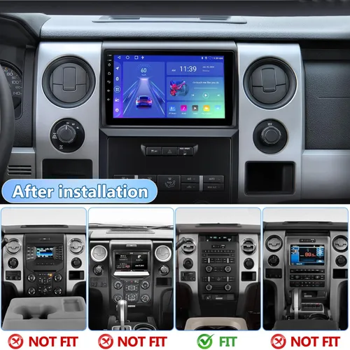 Miniatura 2 de Estéreo de auto doble DIN para Ford F150 2009-2014 con Carplay inalámbrico Android Auto, pantalla táctil HD de 9 pulgadas 2+32G Android 13 Receptor
