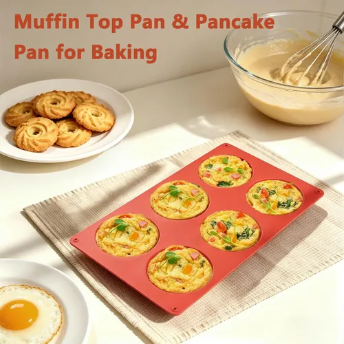 Miniatura 7 de Moldes de silicona Redfly para sándwiches de desayuno 2 piezas, moldes antiadherentes de 3 pulgadas para huevos fritos, moldes de silicona