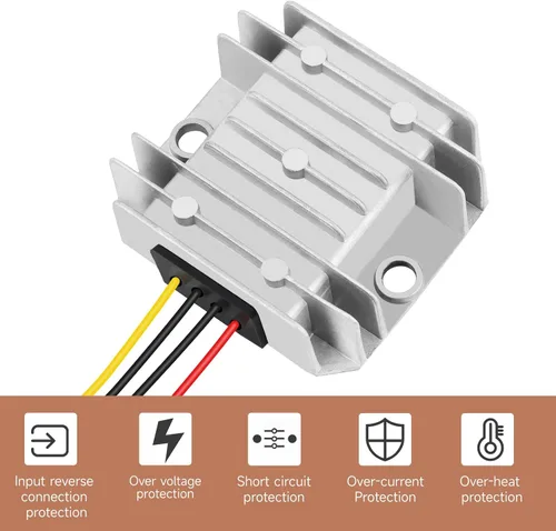 Miniatura 4 de Regulador de voltaje DC de 24V reductor a 12V 10A 120W convertidor Buck DC-DC reductor convertidor de energía módulo impermeable transformador
