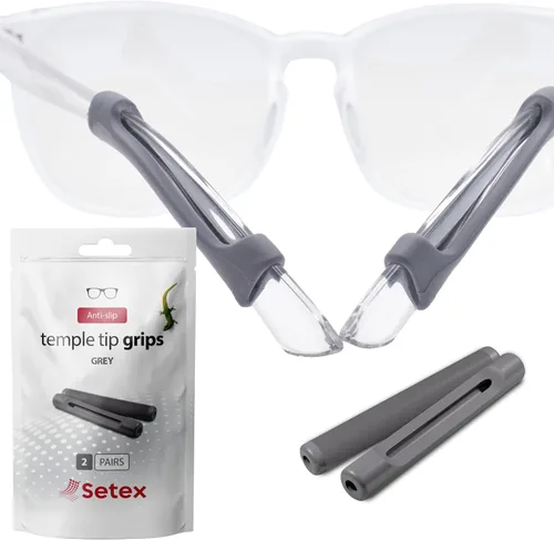 Miniatura 9 de Setex Gecko Grip Empuñaduras para gafas con punta de patilla, (2 pares negros) Fabricado en EE. UU., Innovadoras puntas de fibras