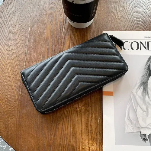 Miniatura 5 de DORISJACKY Cartera de cuero para mujer con bloqueo RFID gran capacidad cremallera alrededor de las bolsas de viaje Cartera RFID