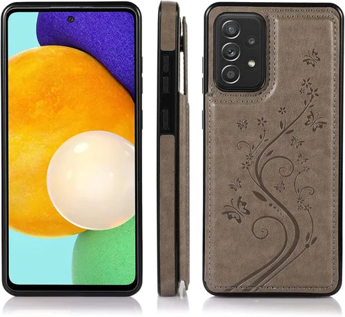 Miniatura 3 de Funda de teléfono para Samsung Galaxy A52 5G/4G con protector de pantalla de vidrio templado y tarjetero con soporte para tarjetero, accesorios