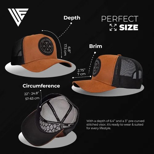 Miniatura 128 de Urban Effort Gorra trasera de malla, para hombres y mujeres, gorra de béisbol de 5 paneles, gran cierre a presión para caza y senderismo