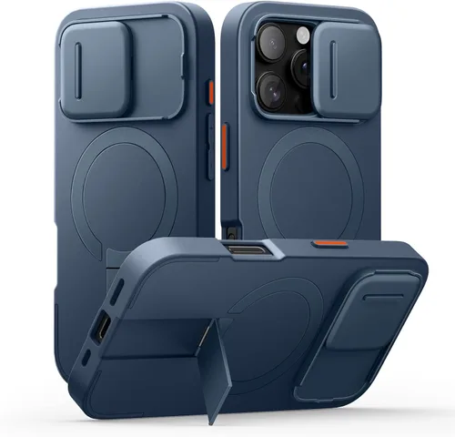 Miniatura 28 de SURITCH - Funda para iPhone 17 Pro Max con cubierta de control de cámara, cubierta para cámara y soporte ajustable, compatible con MagSafe, a prueba