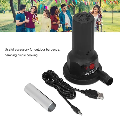 Miniatura 3 de Ventilador portátil para barbacoa, soplador de aire de mano, con batería, ventilador de barbacoa, soplador de aire, camping al aire libre, picnic
