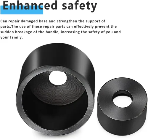 Miniatura 4 de auovo Un kit de reparación de mango de agarre de pilar se adapta a aleación de aluminio Ram 1500 2500 3500 2002-2009 (negro)