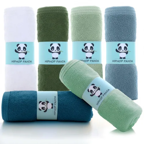 Miniatura 35 de HIPHOP PANDA Toallitas para bebé, rayón hecho de bambú - 2 capas ultra suaves y absorbentes, toalla facial de baño para recién nacidos - toallitas