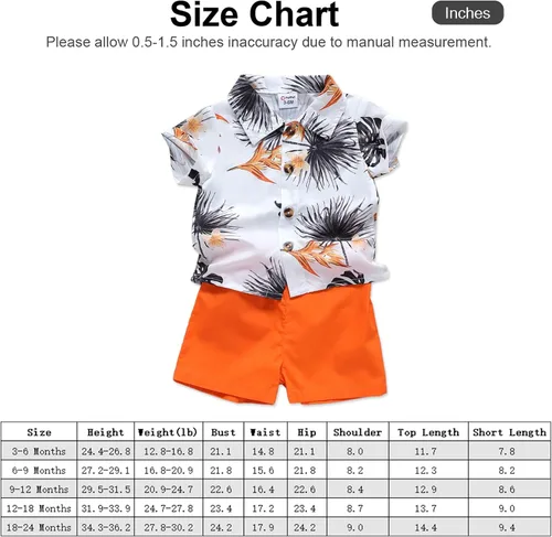 Miniatura 7 de PATPAT Baby Boy Summer Holiday Short-sleeve Shirt Set Infant Boy Shorts Set 3M-24Months