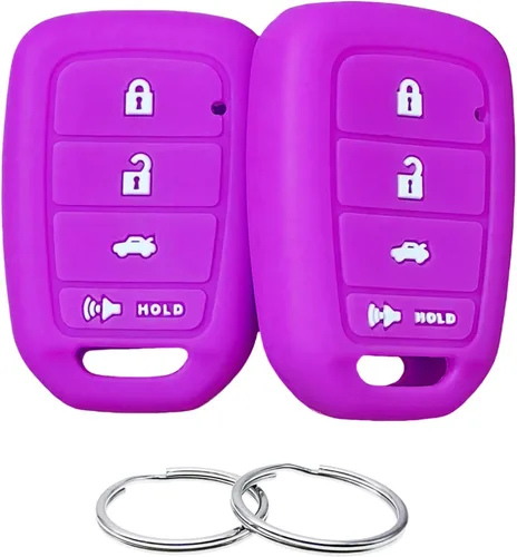 Miniatura 9 de REPROTECTING Funda de goma de silicona para llavero compatible con Honda Accord CR-V Civic Crosstour Fit (solo compatible con llavero recto)