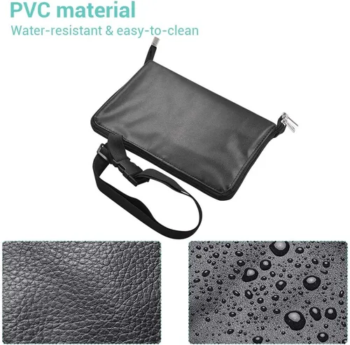 Miniatura 6 de BYOOTIQUE 2 en 1 multi cepillo titular cintura cremallera bolsa profesional portátil plegable maquillaje cosmético bolsa con correa de cinturón