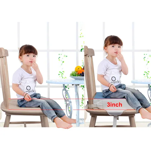 Miniatura 5 de Asiento elevador para mesa de comedor, impermeable, de poliuretano, lavable, grueso, asiento elevador para niños pequeños Azul