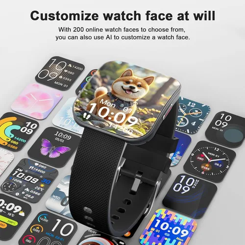 Miniatura 7 de MFVLP Reloj inteligente para mujeres y hombres, responder/hacer llamadas, pantalla HD AMOLED de 1.85 pulgadas, rastreador de actividad física
