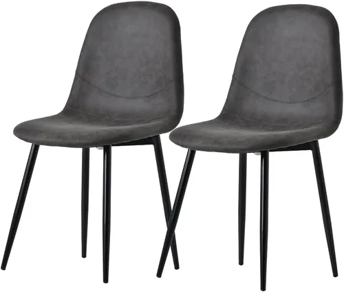 Miniatura 9 de OSJ Silla, Silla de comedor, 1 silla, silla Eames, silla redonda, cuero PU, silla de comedor, 1 silla, elegante, tela de cuero sintético, silla