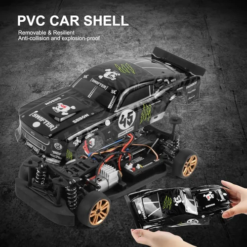 Miniatura 7 de Goolsky Coche de deriva a control remoto, a escala 1:18, 4WD 30KM/H, autos de carreras RC de alta velocidad, autos RC de 2.4 GHz con 2