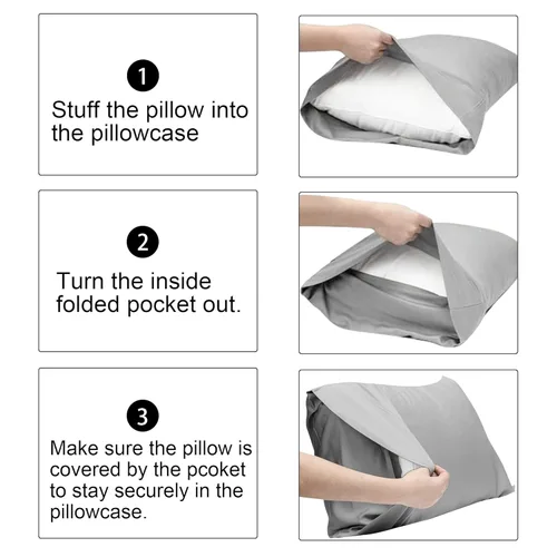 Miniatura 6 de FLXXIE Paquete de 2 fundas de almohada de microfibra para niños pequeños, 14 x 20 pulgadas, se adaptan a almohadas de 12 x 16, 13 x 18 o 14 x 20
