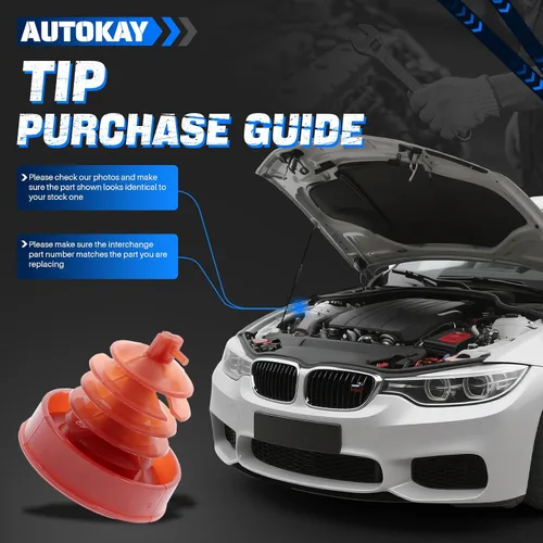 Miniatura 6 de AUTOKAY Bomba de dirección asistida hidráulica, cubierta de tapón de depósito roja para Honda para Acura (paquete de 2)