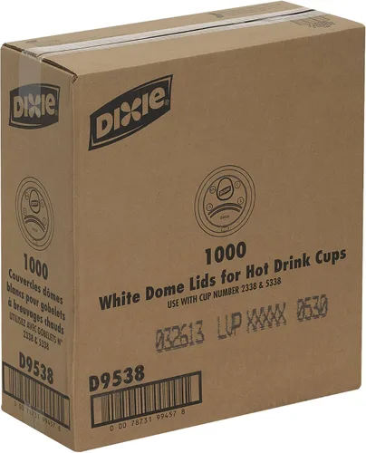 Miniatura 2 de Dixie - Tapas de taza de café caliente domo de 8 onzas por GP PRO Georgia Pacific White, D9538, 1000