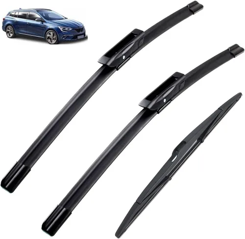 Juego de limpiaparabrisas delantero y trasero compatible con Renault Megane Sport Tourer 3 2008-2016 parabrisas ventana 24 16 pulgadas 14 pulgadas