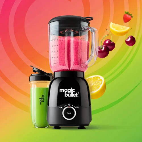 Miniatura 2 de Magic Bullet - Licuadora Combo, Jarra de 48 oz, Taza de Mezcla, Dial de Velocidad Simple – MBF50200AK