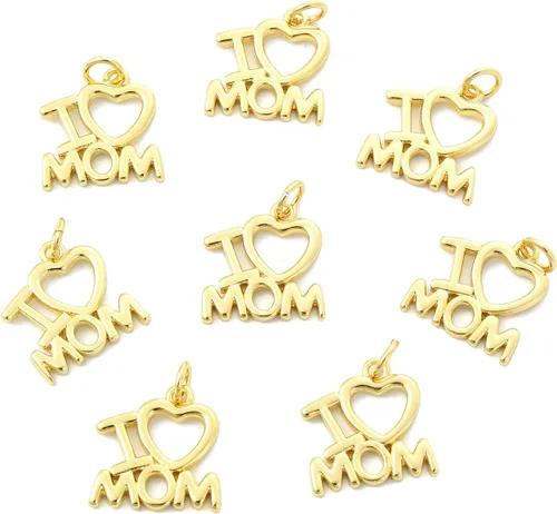 Miniatura 8 de LiQunSweet 10 dijes dorados para taza de café para hacer joyas, amantes de la oferta, manualidades, collares, llaveros