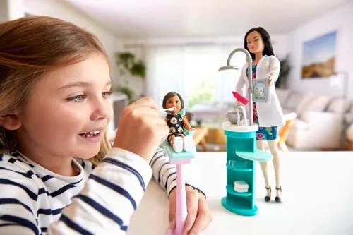 Miniatura 2 de Barbie Muñeca y juego de dentista, pelo negro
