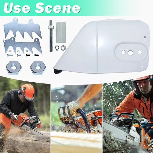 Miniatura 7 de Adefol Kit de cubierta de piñón de embrague para Stihl MS660 066 MS650 Pieza de repuesto con espigas de perro de tala Tuerca de barra colectora