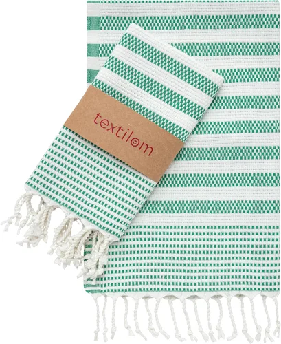 TEXTILOM Toallas de Mano Turcas para Baño Juego de 2, Calidad de Hotel y Spa y Suaves y Absorbentes y de Secado Rápido Toallas de Mano para Baño,