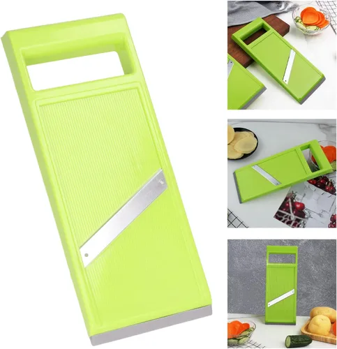 Miniatura 2 de ¿Máquina de virutas de verduras? Cortador de rallador, cortador de acero inoxidable inoxidable de mano de cocina con mango ergonómico para zanahorias