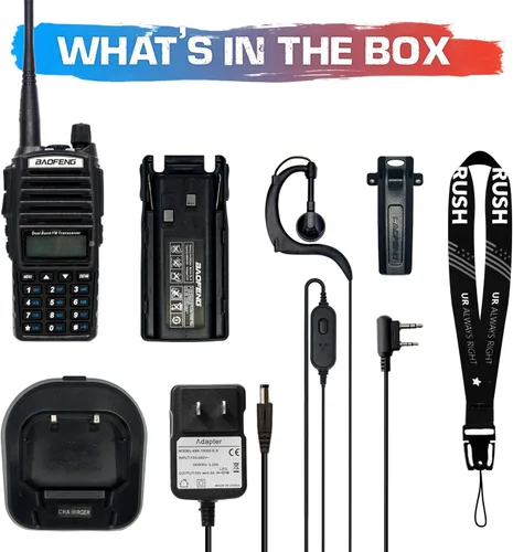 Miniatura 6 de UV-82 8W Radio de mano de alta potencia Radio de 2 vías con batería Baofeng 2800mAh. radio de jamón Baofeng Radio VHF/UHF de largo alcance walkie