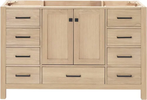 Miniatura 30 de ARIEL Cambridge - Mueble base de tocador de baño de 36 pulgadas, madera maciza, 2 puertas de cierre suave, 5 cajones de cola de milano