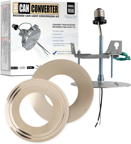 Miniatura 15 de The Can Converter R56 - Kit de conversión de luz empotrada para lata con medallón de techo plano y biselado de 7 pulgadas, mejoras para el hogar