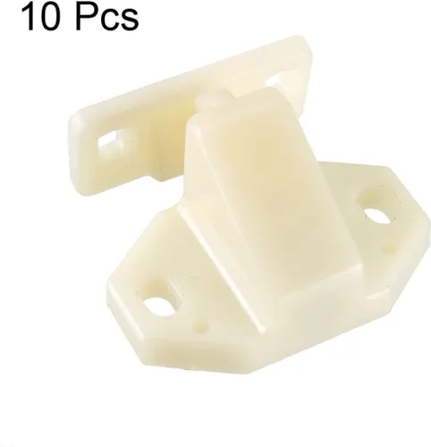 Miniatura 3 de uxcell Rodillo de puerta de armario para muebles con rodillo ABS beige 10 piezas