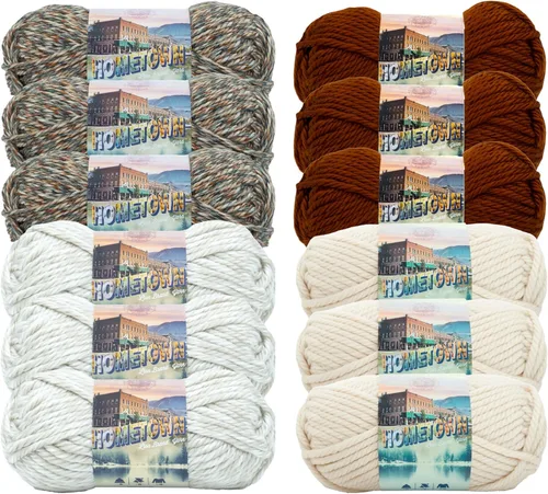 Miniatura 25 de Lion Brand Yarn Hometown - Ovillo de lana súper voluminoso para tejer, ganchillo y manualidades, 1 unidad, Phoenix Azalea