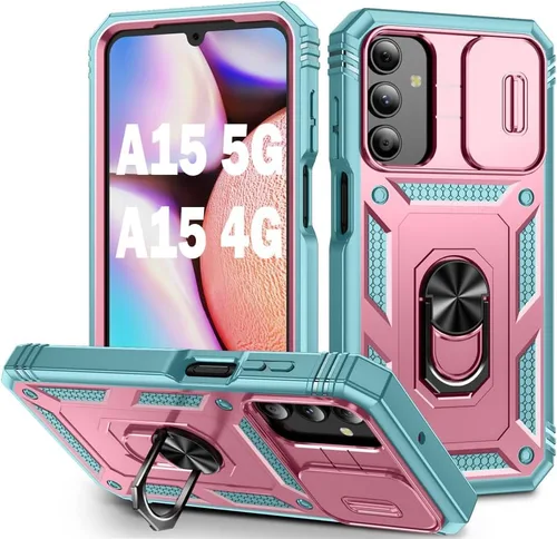 Miniatura 32 de PASNEW Funda para Samsung Galaxy A54, Soporte Metálico y Cubierta Deslizante para Cámara, Militar Multicapa Resistente de Cuerpo Completo a Prueba
