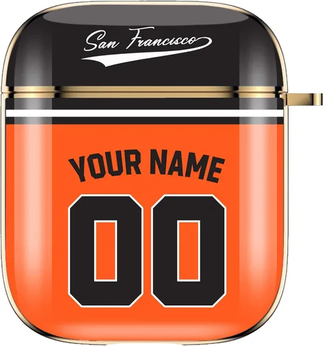 Miniatura 25 de Funda de béisbol personalizada con nombre y número para Apple AirPods de 2ª y 1ª generación, Arizona personalizada para fanáticos de los deportes