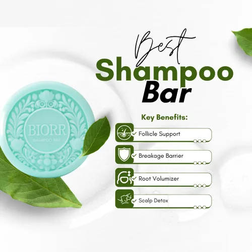 Miniatura 2 de BIORR Barra de champú desintoxicante para el cuero cabelludo, limpieza profunda aclarante con arcilla de caolín y aceite de ricino, elimina