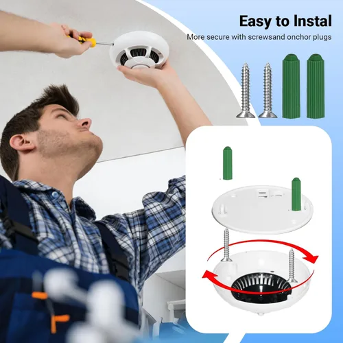 Miniatura 5 de Cámara oculta detector de humo HD 1080P cámara inalámbrica pequeña cámara de niñera para cámaras de seguridad para el hogar, bebé/mascota/niñera