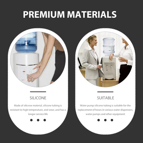 Miniatura 9 de Angoily Tubo de repuesto de manguera de silicona para bomba dispensadora de agua de 39.37 pulgadas, tubo flexible de silicona suave, resistente a